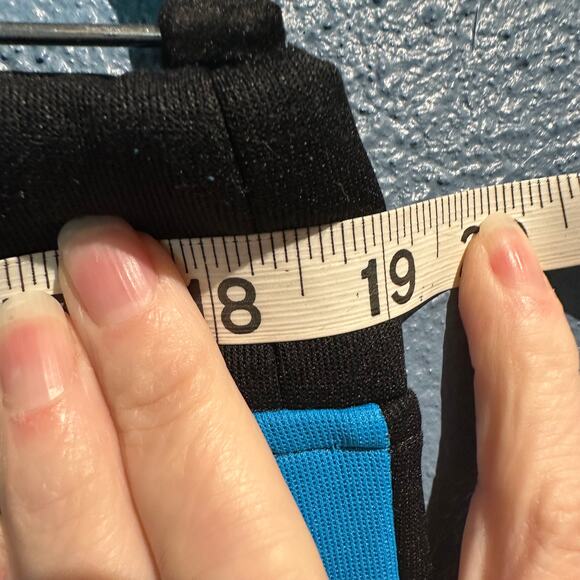 L-RL Lauren Active Ralph Lauren Size Large Track Pants  Zip Pockets Black Blue - Picture 4 of 10